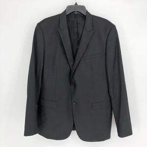 MEXX Metropolitan Suit Jacket 46R Charcoal Grey Wool Blend Slim Fit Blazer NWOT